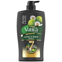Dabur Vatika Long & Black Shampoo - 1L | With Amla & Bhringhraj | For Shiny, Long & Black Hair | No Added Parabens | Provides Gentle Cleansing, Conditioning And Nourishment To Hair