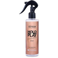 Streax Professional Hold & Play Heat Protection Spray For Hair -200 Ml, Hair Styling Spray For Women & Men, Heat Protectant Spray For Hair Upto 250C & 2X Less Hair Breakage