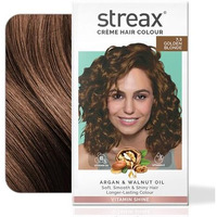 Streax Permanent Hair Colour, 100% Grey Coverage, Infused With Argan And Walnut Oil, Long Lasting Cream Hair Colour For Women, Blonde Hair Colour, 7.3 Golden Blonde, 120 Ml, Pack Of 1