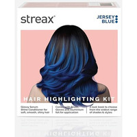 Streax Hair Colour Highlight Kit | Blue Jersey Blue - Pack Of 1 | Enriched With Walnut & Argan Oil | For Women | Rich, Vibrant, Easy To Use, Diy Application