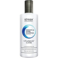 Streax Professional Vitariche Care Smooth & Shine Shampoo For Women| Nourishing Biovit-A-Ox Hair Shampoo | Infused With Silk Proteins| Ideal For Normal To Dry & Frizzy Hair| 300Ml Bottle