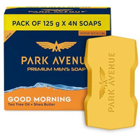 Park Avenue Premium MenS Soaps For Bath  Good Morning | 125G (Pack Of 4) | Enriched With Tea Tree Oil & Shea Butter | Grade 1 Soap | For All Skin Types