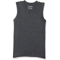 Jockey Kt04 Unisex Kid's Super Combed Cotton Rich Sleeveless Thermal Muscle Vest With Stay Warm And Stay Fresh Treatment_Charcoal Melange_11-12 Yrs