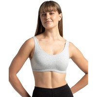 Jockey Women's Crop Top 1550_Steel Grey Melange_Xl