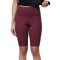 Jockey Mw81 Women's Microfiber Elastane Stretch Slim Fit Shorts With Side Pockets And Stay Fresh Treatment_Grape Wine_Xl