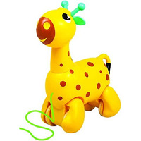 Giggles Funskool Pull Along Nico The Giraffe, Activity & Learning Toys For Babies, Toddlers, For Baby Boys & Girls, Encourage Walking, Improve Balance, Multicolour, Gift Set For Kids, Ages 18+ Months