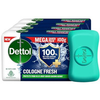 Dettol Cologne Fresh Bathing Soap Bar With 100% Better Odour Protection- 100G Pack Of 4, (400Gm)
