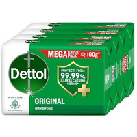 Dettol Original Germ Protection Bathing Soap Bar (400Gm) | Kills 99.99% Germs, 100G - Pack Of 4