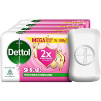 Dettol Skincare Moisturizing Beauty Bathing Soap Bar With Argan Oil (400Gm) | Softer Skin, 100Gm, Pack Of 4
