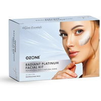 Ozone Radiant Platinum Facial Kit | Anti-Ageing Facial Kit For Radiant & Youthful Skin | Ideal For All Skin Types | 6 Easy Steps | For Men & Women | Single Use | 75 Gm