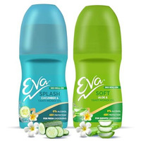 Eva Soft & Splash Deo Roll On Combo | For Fresh & Smooth Underarms | Alcohol & Aluminium Free | 48Hr Protection | For Women (50Ml. Pack Of 2)