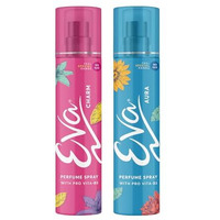 Eva Aura & Charm No Gas Perfume Spray | Long Lasting Floral Grace With Shades Of Mandrine Orange, Cashmirwood & Fresh Citrus Fragrance | Perfume Spray For Women | 120 Ml | Pack Of 2