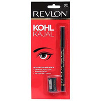 Revlon Kohl Kajal Eye Liner Pencil With Sharpener, Black, 1.14G