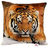 Ultra 12 Inch Cute Royal Tiger Digital Print Cushion Pillow Fully Stuffed Soft Plush Toy For Kids In Multicolour| Animal Toy Birthday | Anniversary | Christmas | Diwali | Home Dcor