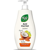 Nyle Naturals Anti-Hairfall Shampoo | For Hairfall Control | With Coconut Milk, Badam And Amla |Gentle & Soft Shampoo For Men & Women |400Ml