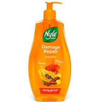 Nyle Naturals Damage Repair Shampoo 400 Ml | With Papaya, Hibiscus, & Shikakai | Ph Balanced & Paraben Free Gentle & Soft Shampoo For Women & Men