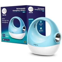 Wipro Garnet El1 Multifunctional Rechargable Emergency Light | Type-C Fast Charging | Emergency Sos Mode | Top Holder & Hanging Option | 2400 Mah Battery For 6 To 10 Hrs Back Up | Pack Of 1