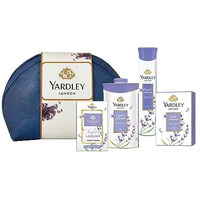 Yardley London English Lavender Range Gift Kit With Free Pouch, 518 Ml (Pack Includes Compact Perfume, Deo, Soap, Talc)