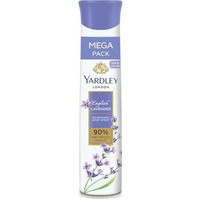 Yardley London English Lavender Refreshing Body Spray| Fresh Floral Scent| 90% Naturally Derived| | Deo Spray| Body Deodorant For Women| 200Ml