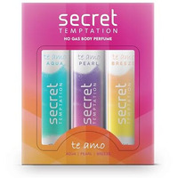 Secret Temptation Te Amo Aqua, Breeze And Pearl No Gas Deodorant Perfume Body Spray For Women, Pack Of 3 (120Ml Each)