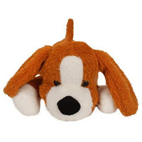 Fuzzbuzz Cute Huggable Soft Lying Dog Plush Toy Soft Toy Non-Toxic Washable Stuffed Animal Toy For Kids Above 3 Years Of Age - Light Brown, 33Cm