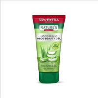 Nature's Essence Moisturising Aloe Beauty Gel With Vitamin E And Peppermint Oil | Multipurpose Gel | 99% Pure Aloe Vera Extracts | For All Skin Types, 150+50G