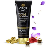 Ayouthveda Sparkling 100 Ml Gold Face Wash With 24K Gold & Saffron | Face Wash For Glowing Skin Men And Women | Suitable For Normal & Dry Skin (Pack Of 1, 100Ml)