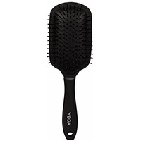 Vega Detangling Paddle Brush For Women & Men Smooth Hair, Black