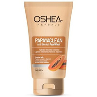Oshea Herbals Papayaclean Anti Blemishes Gel Face Wash For Women & Men | Hydrating Face Wash For All Skin Types | Lightens Blemishes & Brightens Skin With Papaya Extracts & Vitamin E - 150Gm