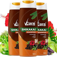 Vcare Shikakai Shampoo With Goodness Of Aloe Vera & Neem, Amla, Hibiscus, Shikakai For Strong & Healthy Hair, For Men And Women - 200Ml (Pack Of 3)