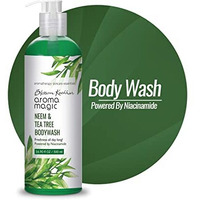 Aroma Magic Neem & Tea Tree Body Wash Pwrd By 5% Niacinamide | Removes Harmful Bacteria, Protects With Anti-Microbial & Antioxidant Properties With Neem Oil, Tea Tree Oil, Apple Cider Vinegar 250Ml