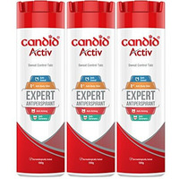 Candid Activ Sweat Control Talc - Pack Of 100 G Powder, 3 Piece, White