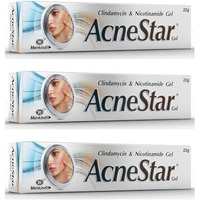 Acnestar Gel| Anti-Inflammatory | Anti-Bacterial | For Acne, Pimples, Whiteheads And Blackheads | (22 Gm X Pack Of 3)