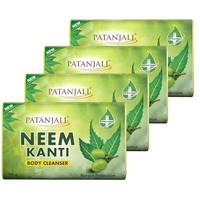 Patanjali Neem Kanti Herbal Body Cleanser Soap For Men And Women (150G, Pack Of 4), Moisturizing & Deep Cleansing, Natural Neem Soap For Dry Skin
