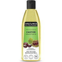 Soulflower Castor Hair Oil | 100% Natural Cold Pressed Oil | Clinically Proven For Hair Growth, Hair Fall Control, Skin Hydration & Split End Repair | 100% Pure, Ecocert Organic Certified, Natural, 120Ml