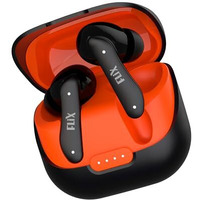 Flix (Beetel T22 Nitro Buds Truewireless Inear,Bluetooth V5.4(Quick Paring),10Mm Super Bass Drivers,Ipx4 Rated,Quad Mic Enc,Touch Controls,70Hrs Playback,Ai Voice Assistant(Xtw-T22)(Black/Orange)