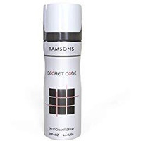 Ramsons - Secret Code Deodorant Spray | 200 Ml | Body Perfume For Men | Tn - Fresh Lime, Grapefruit, Leafy Green, Orange Flower | Mn - Rose, Jasmine, White Flower | Bn - Woody, Leathery, Musk, Amber