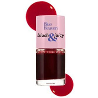 Blue Heaven Blush & Juicy Lip & Cheek Tint Infused With Pomegranate & Strawberry Extract|Multipurpose 3 In 1 Lip Tint|Long Lasting,Water Proof & Hydrating Liquid Blush,Berry Juice,9Ml,Glossy