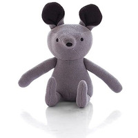 Pluchi Jerry Cotton Knitted Stuffed Soft Toys For Babies & Kids(Cool Grey & Tan)