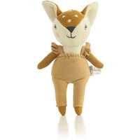 Pluchi Classy Fox- Cotton Knitted Stuffed Soft Toy (Mustard & Ivory)
