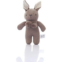 Pluchi Toto Bear Cotton Knitted Stuffed Soft Rattle Toys (20Cm X 12Cm) (Spring Dust Melange)