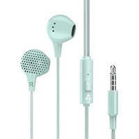 Ambrane Wired Earphones With Mic | 3.5Mm Audio Jack | 14Mm Driver For Hd Sound & Deep Bass | Tangle-Free 1.2M Cable | In-Ear Comfort Fit | Compatible With Mobiles, Tablets, Laptops, Pcs (Ep-83 Green)