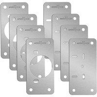 Amicitools Hinge Repair Plate Kit | Stainless Steel Door Hinge Reinforcement | Fix Loose Cabinet Hinges Quickly | 8 Pcs With Screws