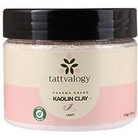 Tattvalogy Pharma Grade Kaolin Clay Powder | China Clay | White Clay | Vegan And Organic | Paraben Free | Reduces Acne, De Tan & Blackheads | Fack Pack | Hair Pack | In Glass Jar - 175 Gm