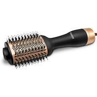 Agaro Hv2179 Hot Air Brush For Hair, Blow Dryer Brush, Volumizer & Styler, 360 Airflow Vent, Oval Barrel For Hair Volume, Charcoal Bristles, Ceramic Coating Brushing Head, 1200W, Gold & Black