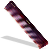 Agaro Hand Made Comb, All Fine Tooth Dressing Comb, Smooth Rounded Teeth, Hair Styling, Grooming, Hair Brushing, Hair Dressing, Cellulose Acetate Comb, For Men & Women, Hmc71, Brown.