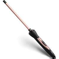 Agaro Hc9007 Hair Curler With 7 Mm Barrel, Rod, Tong, Chopstick Rectangular Hair Curler, Ceramic Coated Plates, Cool Touch Tip, Fast Heating, For Men Women, Maggie Curl, Styling, Rose Gold & Black