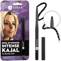 Sugar Cosmetics Sugar Kohl Of Honour Intense Kajal | Upto 12 Hrs | Smudge Proof & Waterproof Kajal | Matte Finish | Twist Up Kajal Pencil | Paraben Free - 01 Black Out