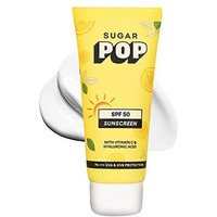 Sugar Pop Spf 50 Sunscreen With Vitamin C And Hyaluronic Acid - 50 Gms - Lightweight | Non-Greasy | No White Cast | Suits All Skin Types
