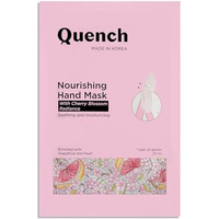 Quench Nourishing Hand Mask | Hydrates & Brightens Hands | Nourishes Nails & Cuticles | Leaves Hands Smooth & Supple | Manicure Kit | Made In Korea (1 Pair Of Gloves, 20Ml)